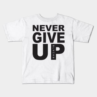 Mo Salah Never Give Up Black Kids T-Shirt